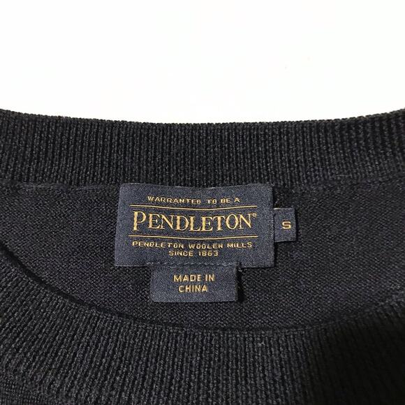 Pendleton merino wool striped rainbow long sleeve crewneck pullover sweater S - Picture 3 of 7